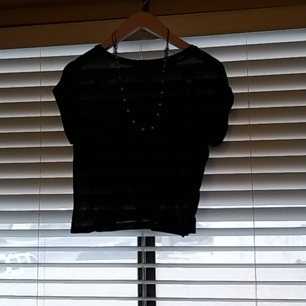 Black see through crop top